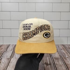 Drew Pearson Super Bowl Champions XXXI Vintage Wave Spell Out Cotton Snapback